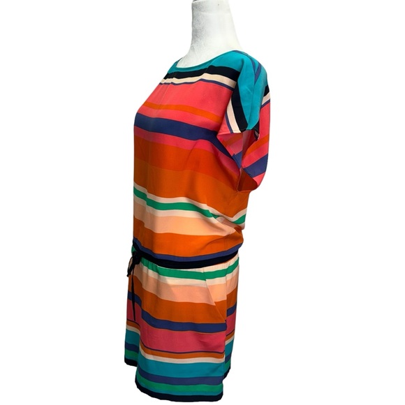 Twelfth Street By Cynthia Vincent 100% Silk Multi Colour Shift Dress Size S - Picture 6 of 11